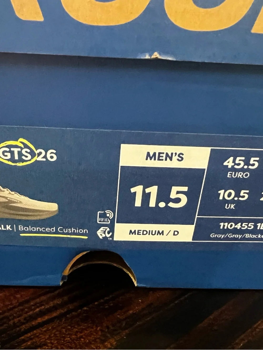 Brooks Men's Gray and White Running Shoe